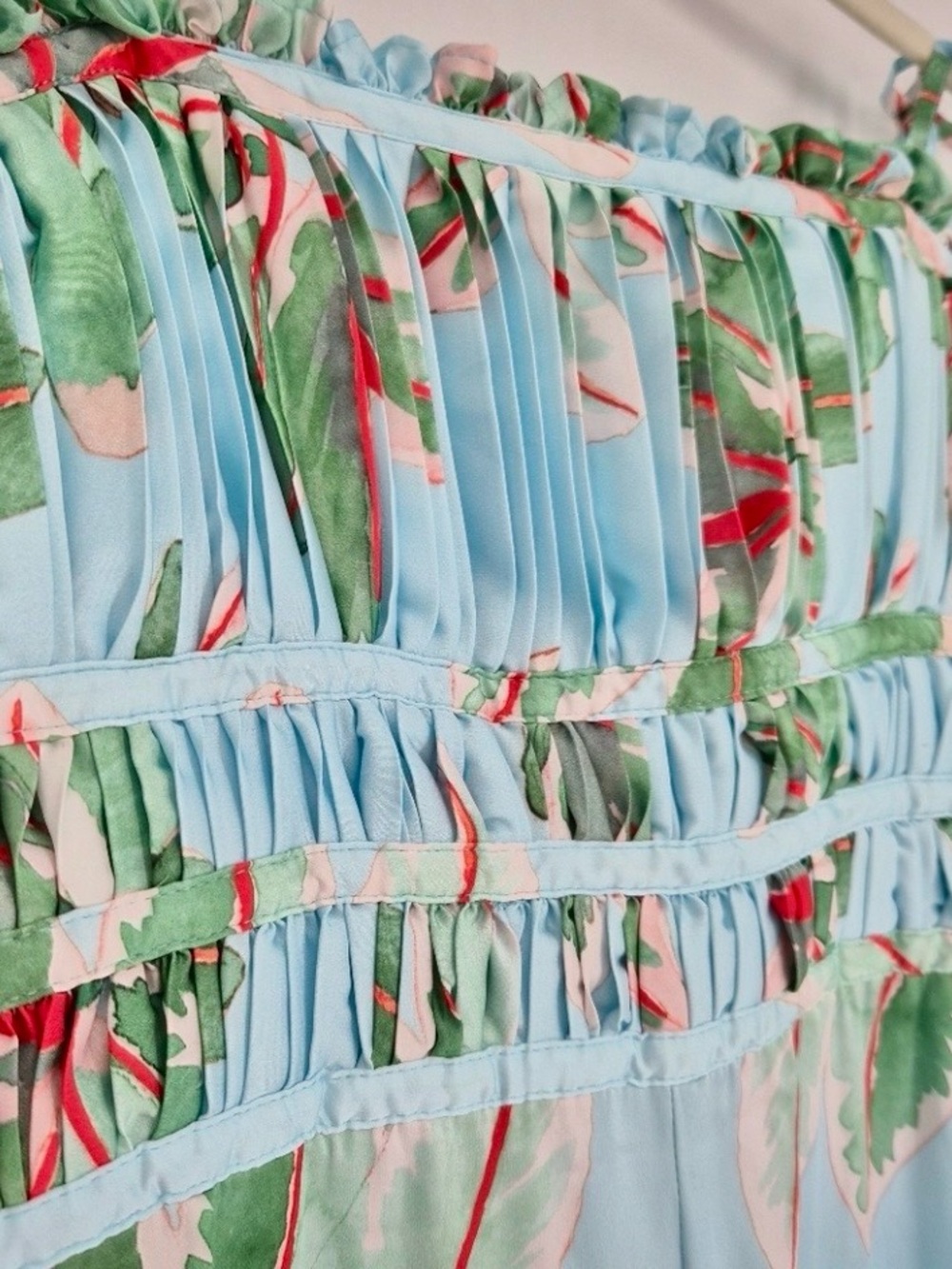 Hutch Blue Floral Smocked-Waist Wide-Leg Jumpsuit - Picture 4 of 7